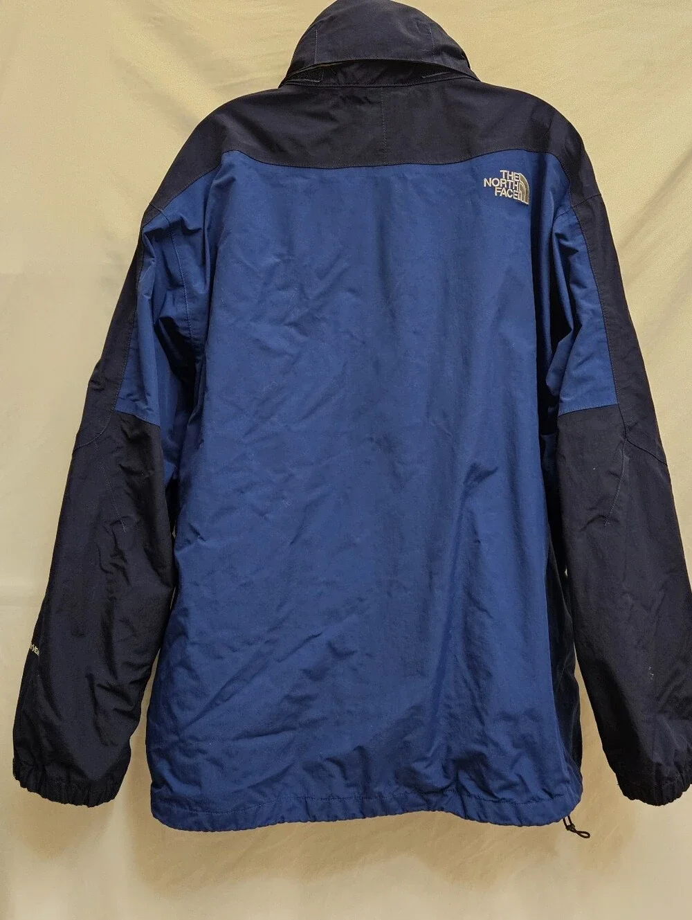 The North Face Two-Tone Windbreaker Jacket Mens XL Packable Hood Outdoor